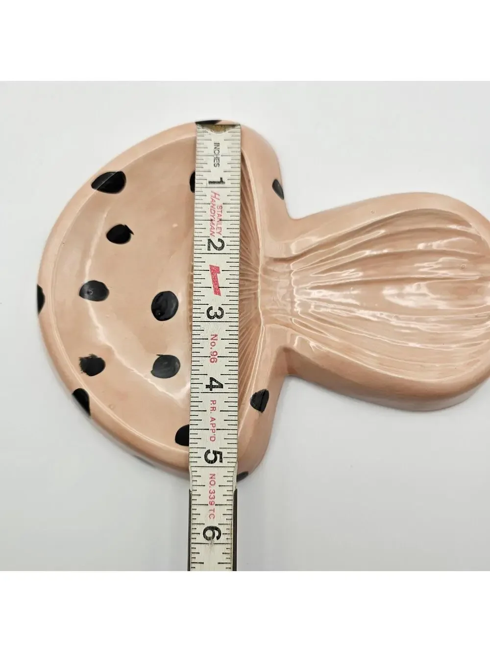 Vintage Handmade Mushroom Spoon Rest Cottagecore Ceramic Trinket Tray Pottery